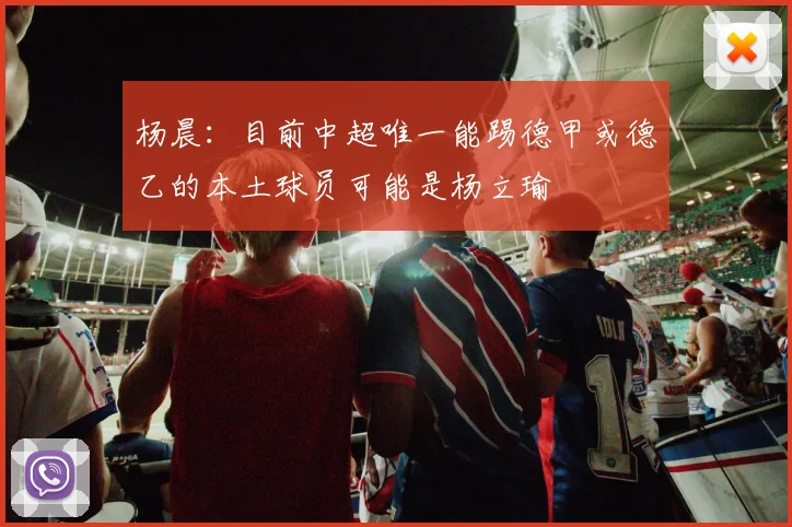 杨晨：目前中超唯一能踢德甲或德乙的本土球员可能是杨立瑜